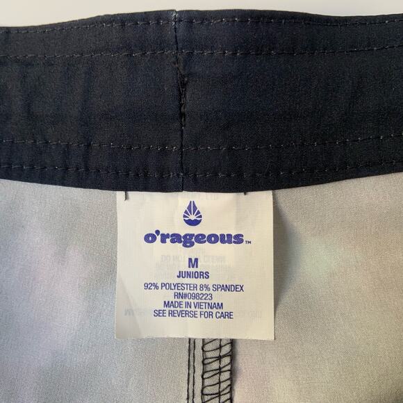 O'rageous Black Blue Purple Swim Board Shorts with Pockets Juniors Medium - Picture 10 of 10